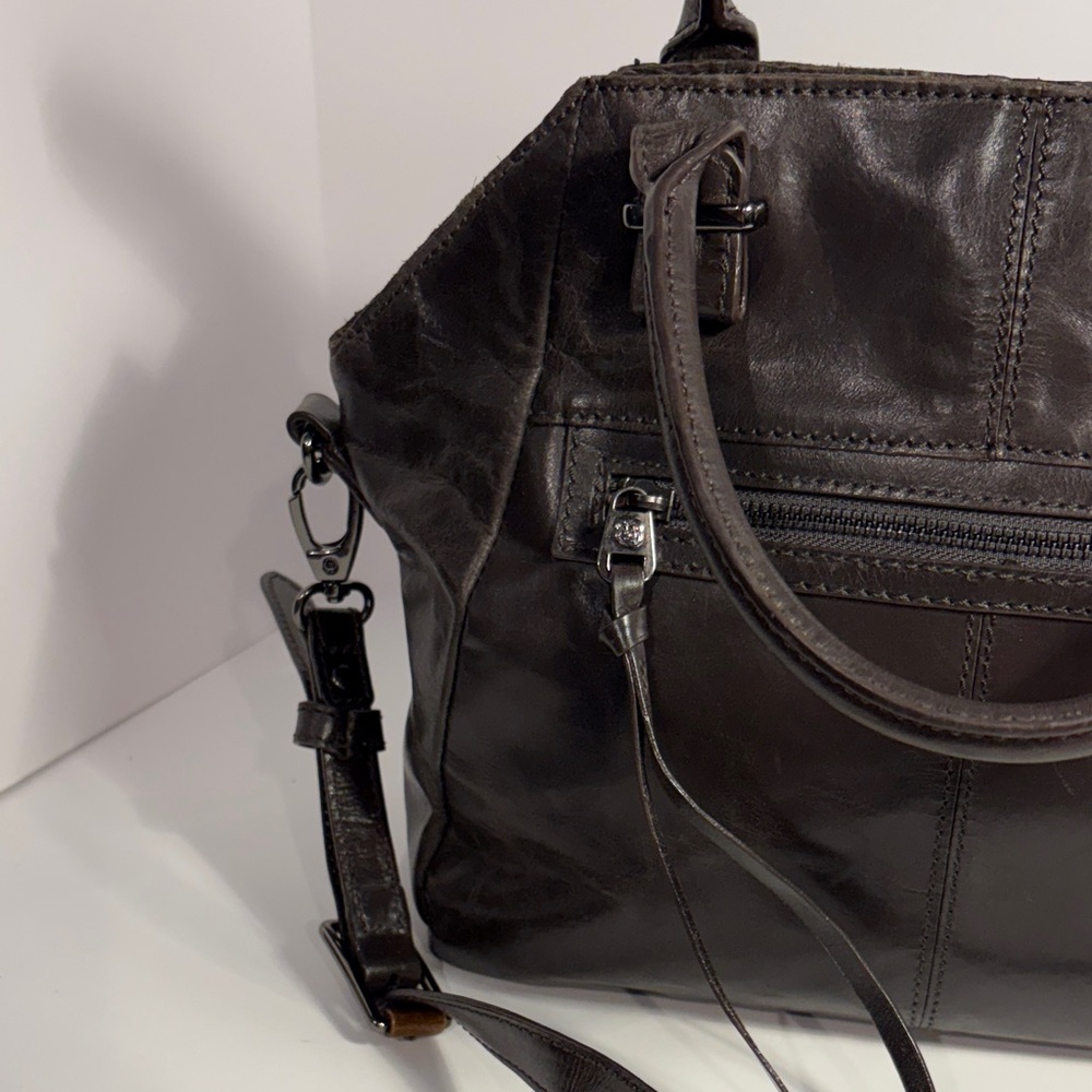 Elliott Lucca Taupe Leather Shoulder Bag - Picture 10 of 10